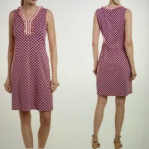 J. MCLAUGHLIN - Lola Fringe V Neck Sleveless Red White and Blue Dress